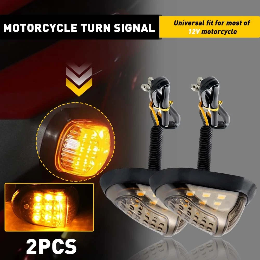 2X Turn Signal Amber Indicators for Motorcycle Motorbike (Universal)