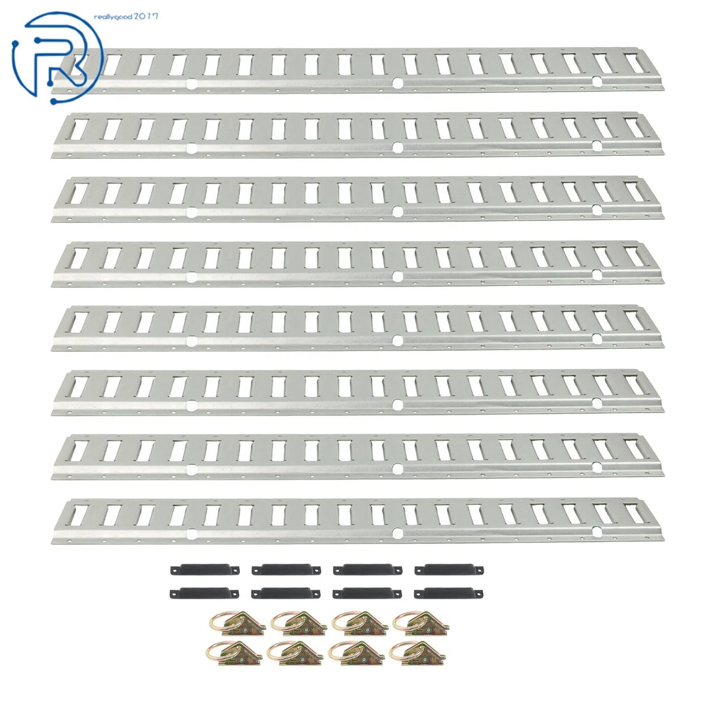 24" Steel E Track Tie Down Rail Kit for Secure Cargo