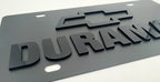 License Plate Frame Heavy Duty Black Metal for Chevrolet Duramax (2017–2024)