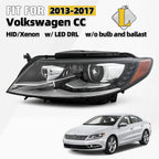 Left HID Xenon Headlight w/LED DRL for Volkswagen CC (2013–2017)