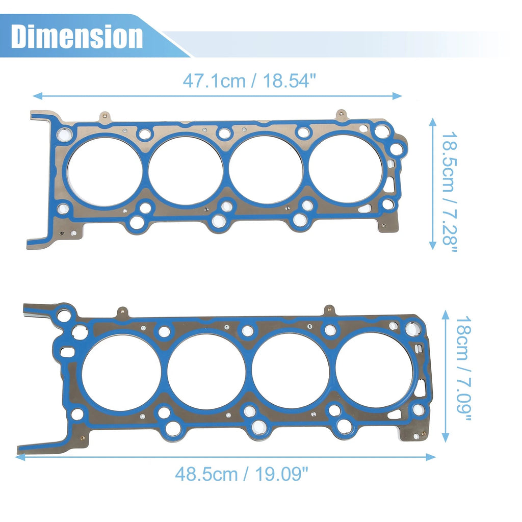 2 Pcs Engine Cylinder Head Gaskets 26306PT 26307PT for Ford F-150 (2004–2006)
