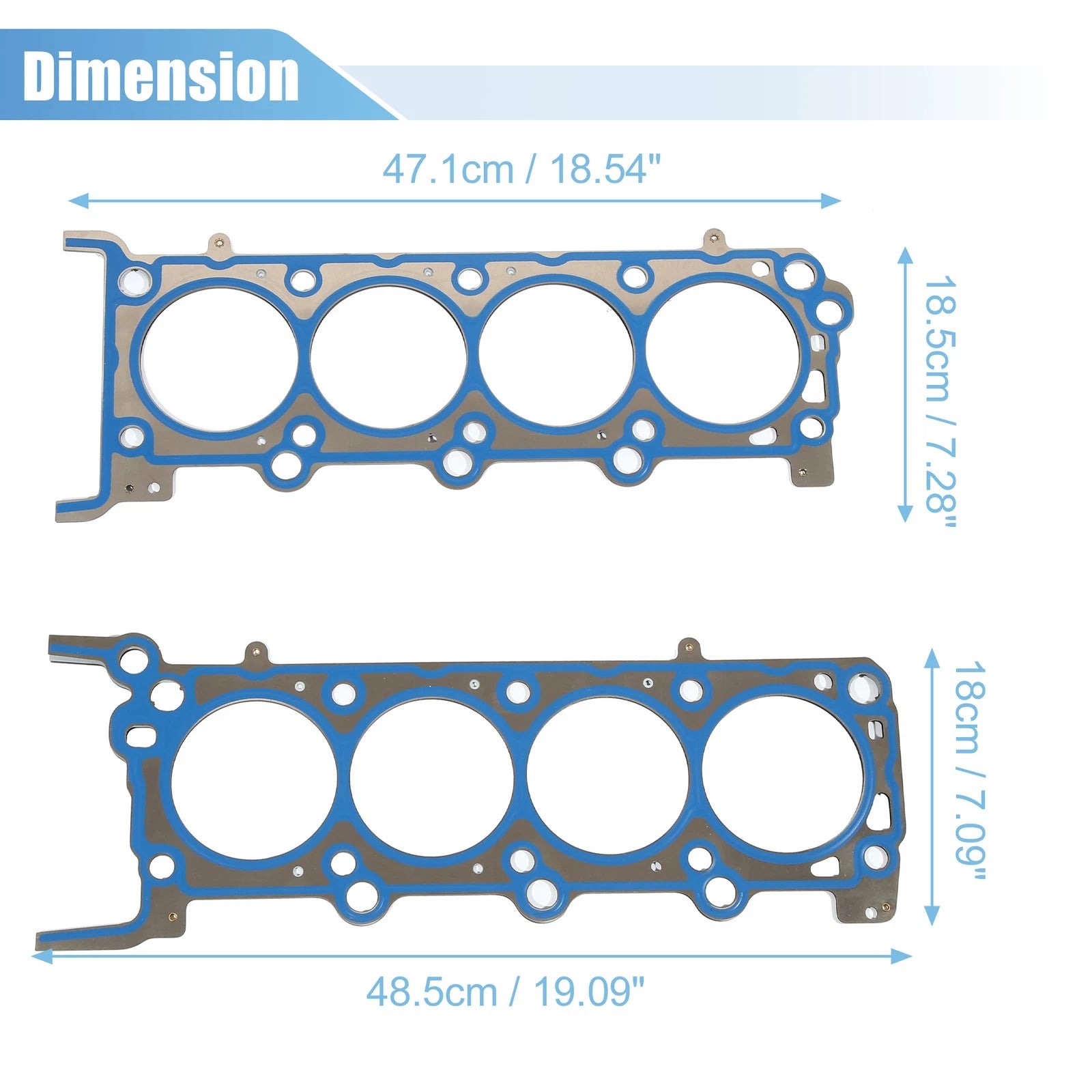 2 Pcs Engine Cylinder Head Gaskets 26306PT 26307PT for Ford F-150 (2004–2006)
