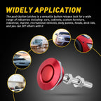 Set of 4 Push Button Quick Release Hood Pins for Universal Fit