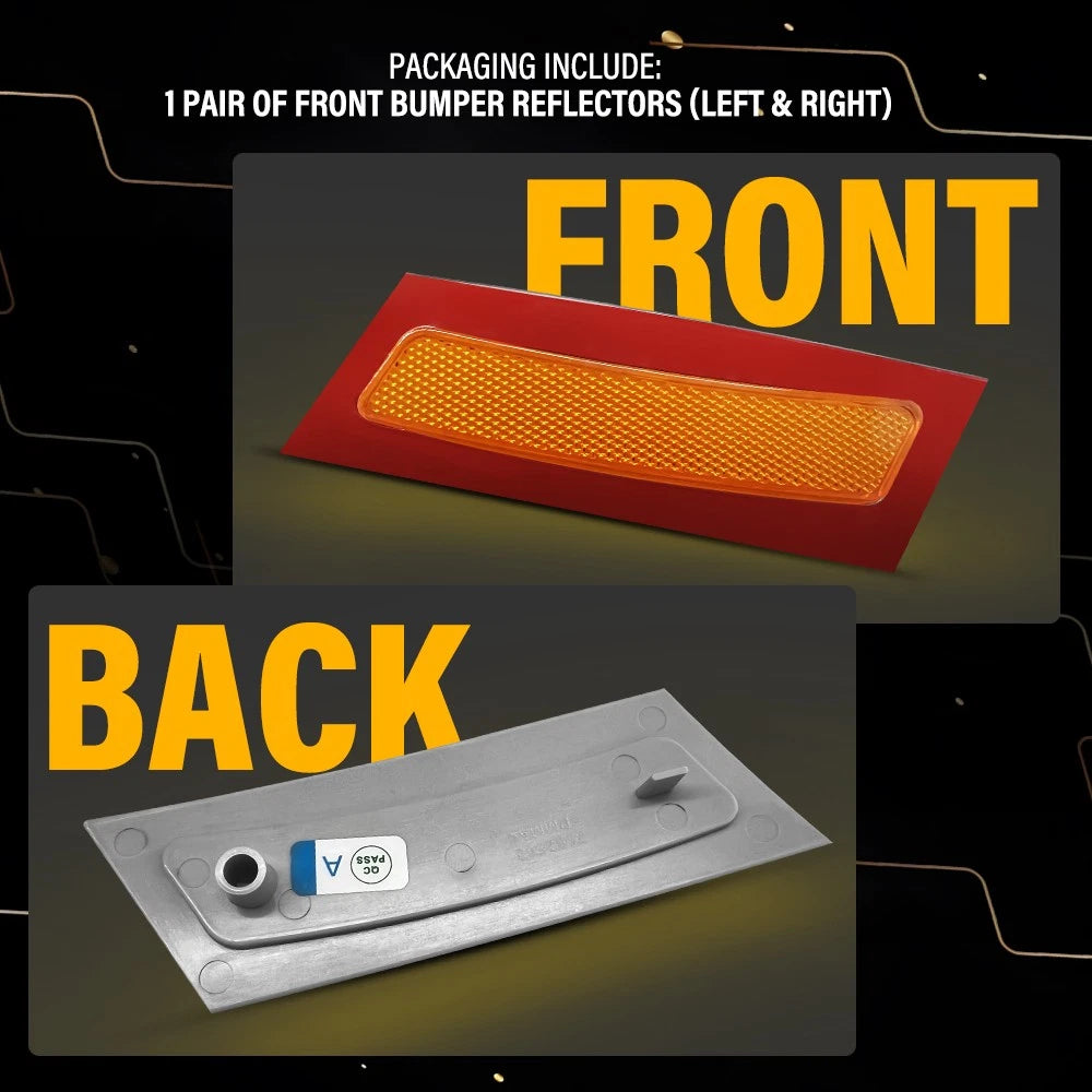 Set of 2 Amber Front Bumper Reflector Side Marker Lights for BMW X5 (2007–2010)