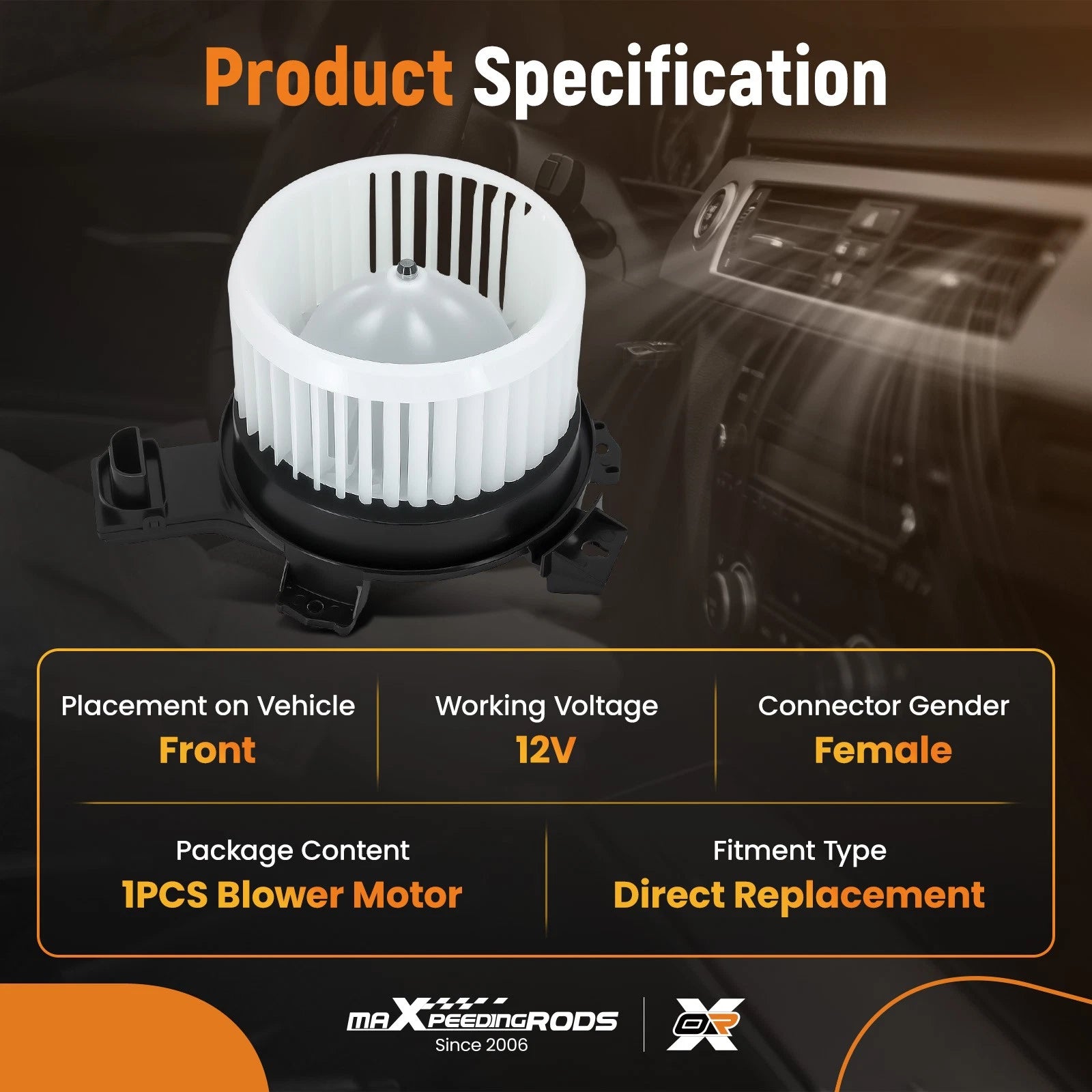 AC Heater Blower Motor Fan for Hyundai Sonata (2015–2019) 75079 700326 97113-C2000