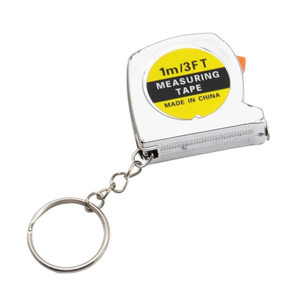 Compact Keychain Tape Measure with Dual-Sided Metric & Inch Measurements