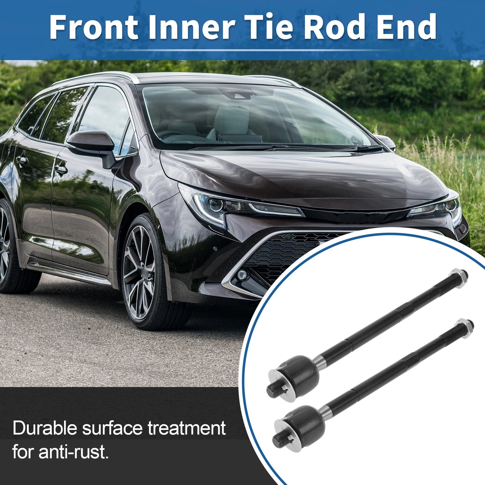 Set of 4 Front Inner Tie Rod End Links for Toyota Tacoma (2005–2015)