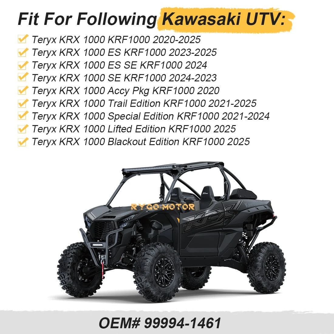 Mud Flap Set 99994-1461 for Kawasaki Teryx KRX 1000 (2020–2025)