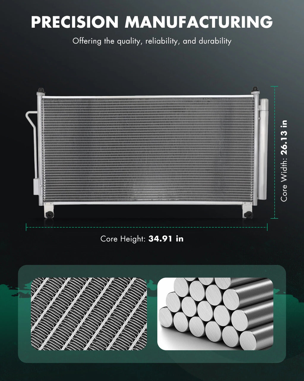 Aluminum AC Condenser for Chevrolet Silverado 2500 HD (2015–2019) 4739