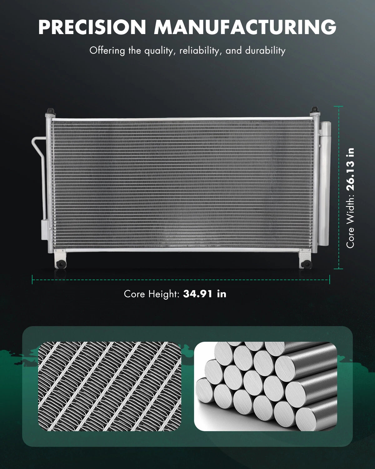 Aluminum AC Condenser for Chevrolet Silverado 2500 HD (2015–2019) 4739