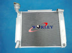 Crossflow Aluminum Radiator + Fan for MG MGA 1500 1600 1622 DE LUXE (55-62)