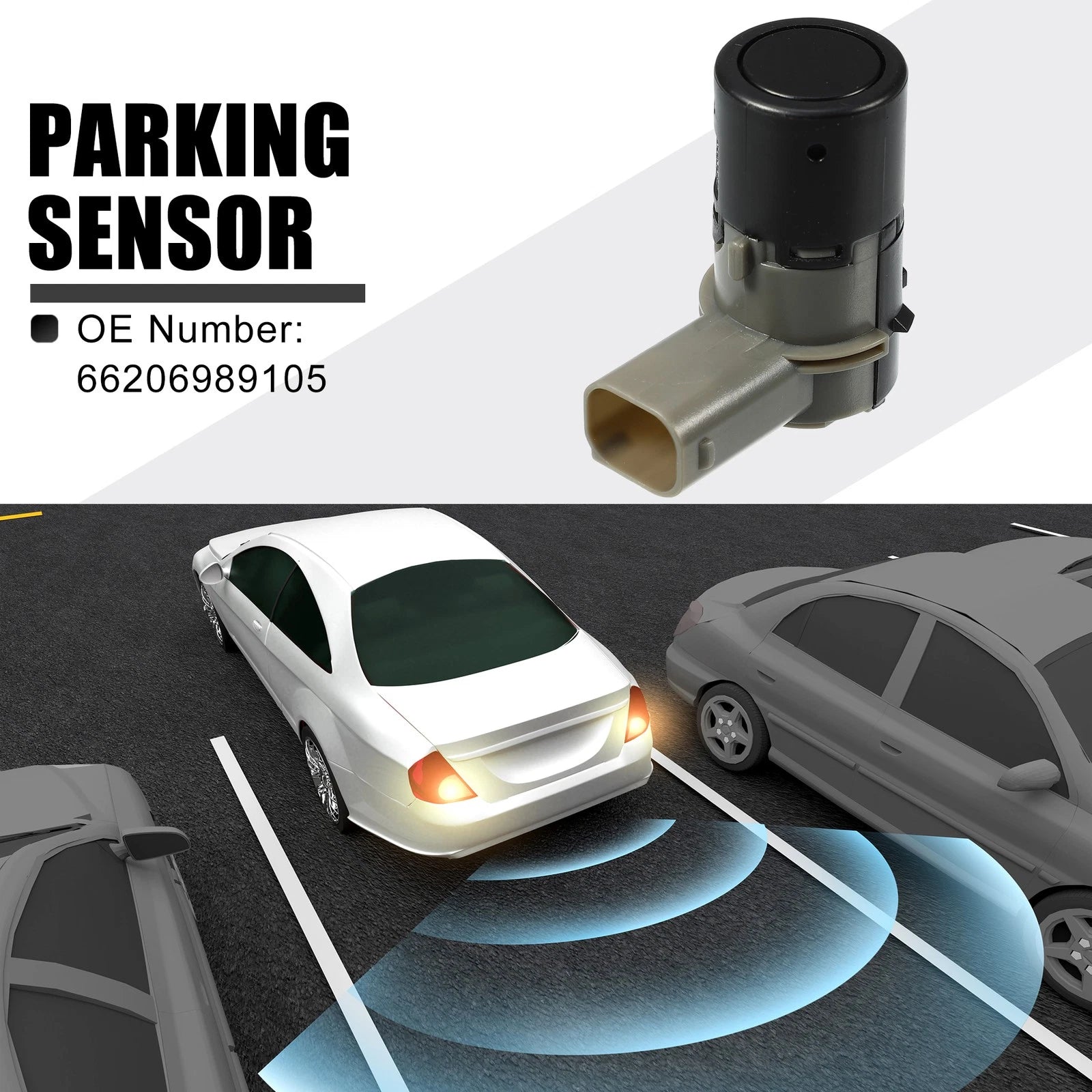 PDC Reverse Parking Assist Sensor No. 66206989105 for BMW 525i 530i (2004–2007)