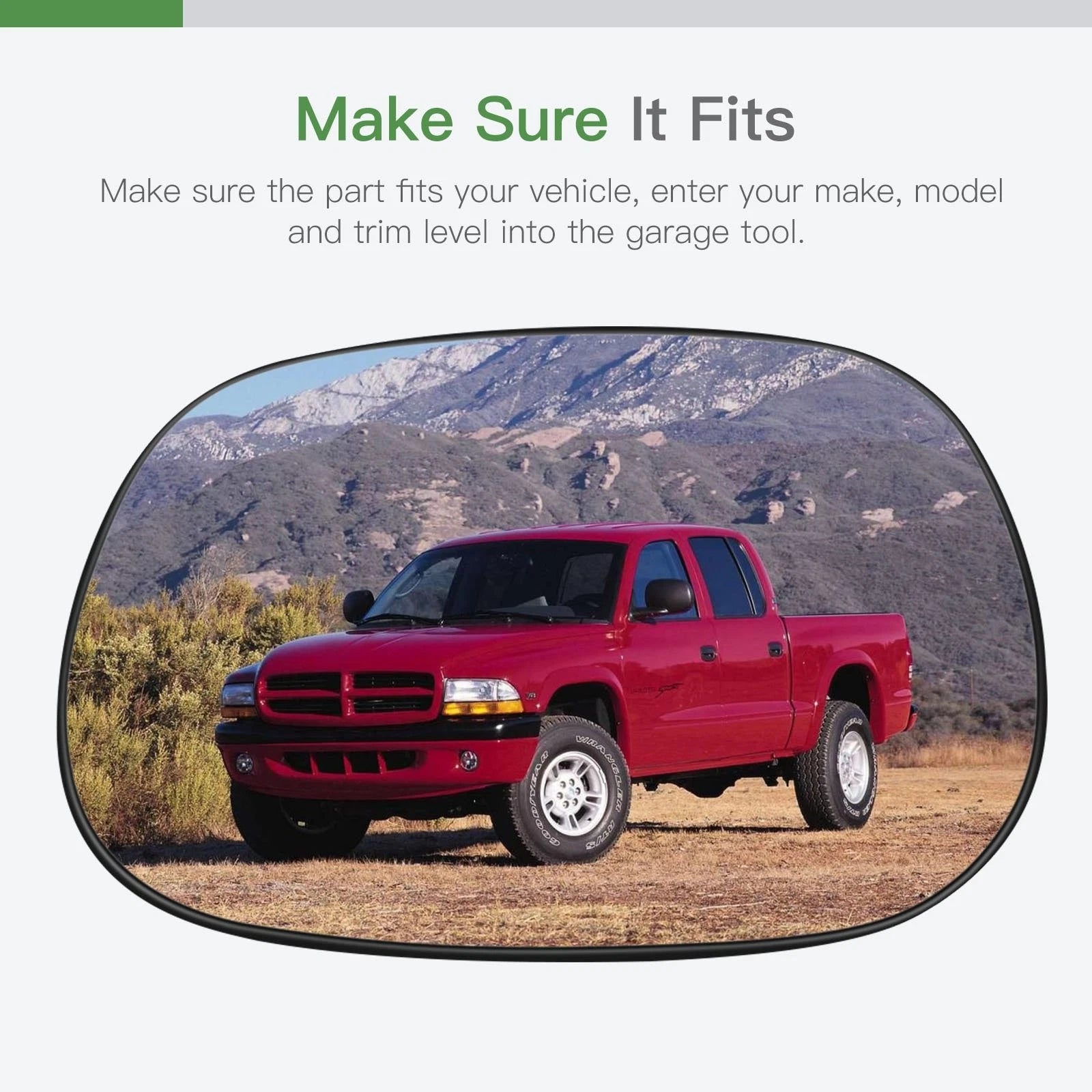 Replacement Mirror Glass for Dodge Dakota, Durango (1997–2002)