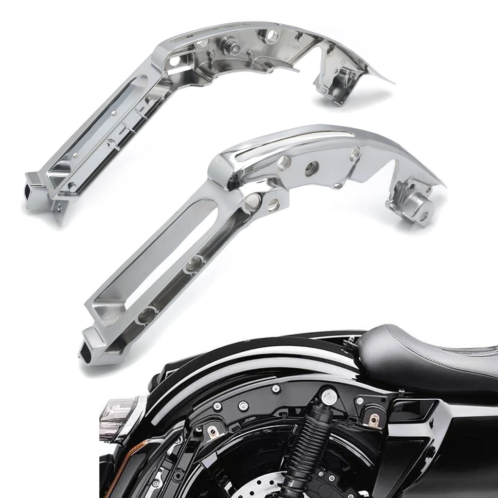 Chrome Rear Fender Support Brackets Kit for Harley CVO (2014–2024)
