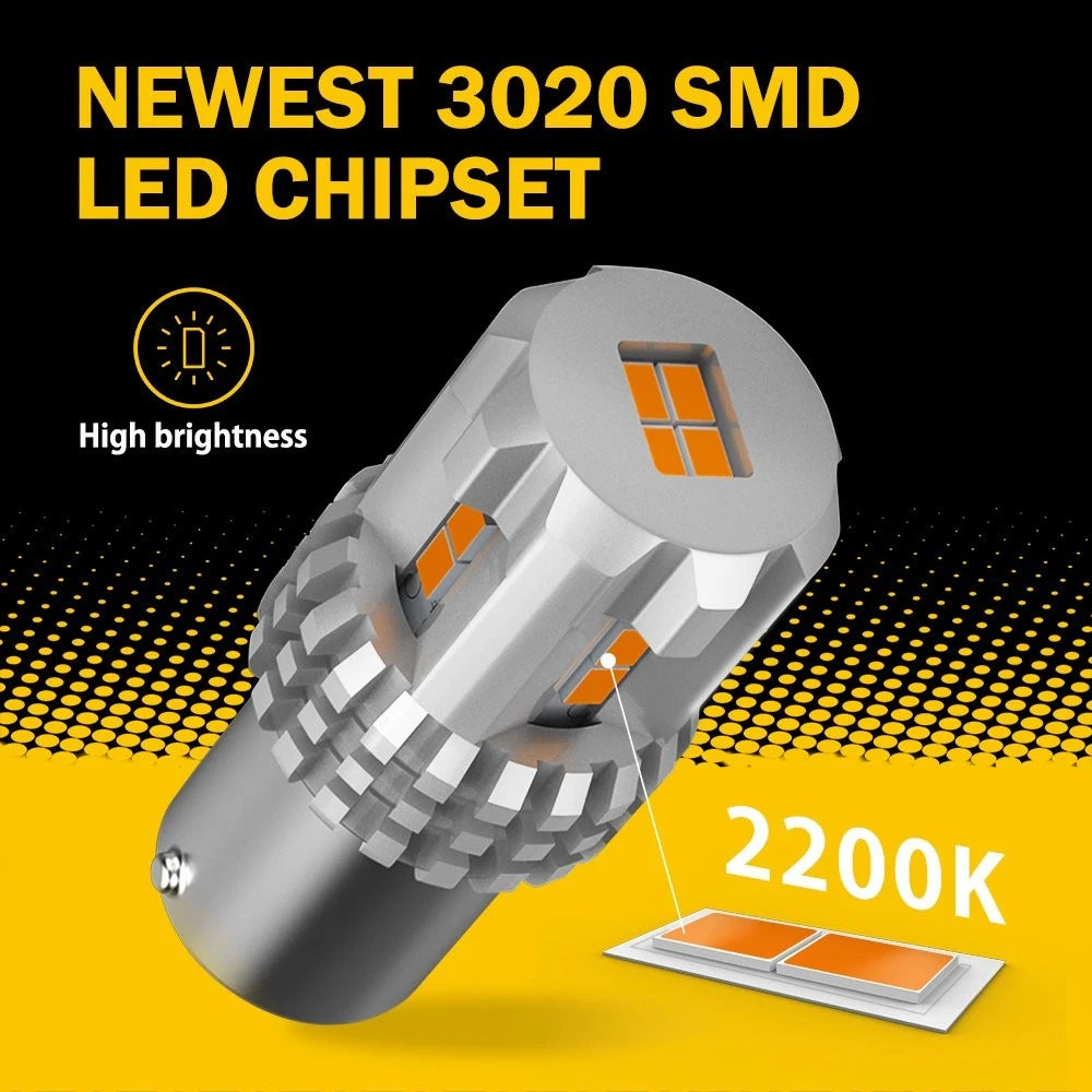 2X Amber LED Turn Signal Blinker Bulbs for Make Model (YYYY–YYYY)
