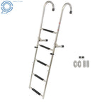 2 Step Stainless Steel Folding Ladder for Boats (400 lb Limit)