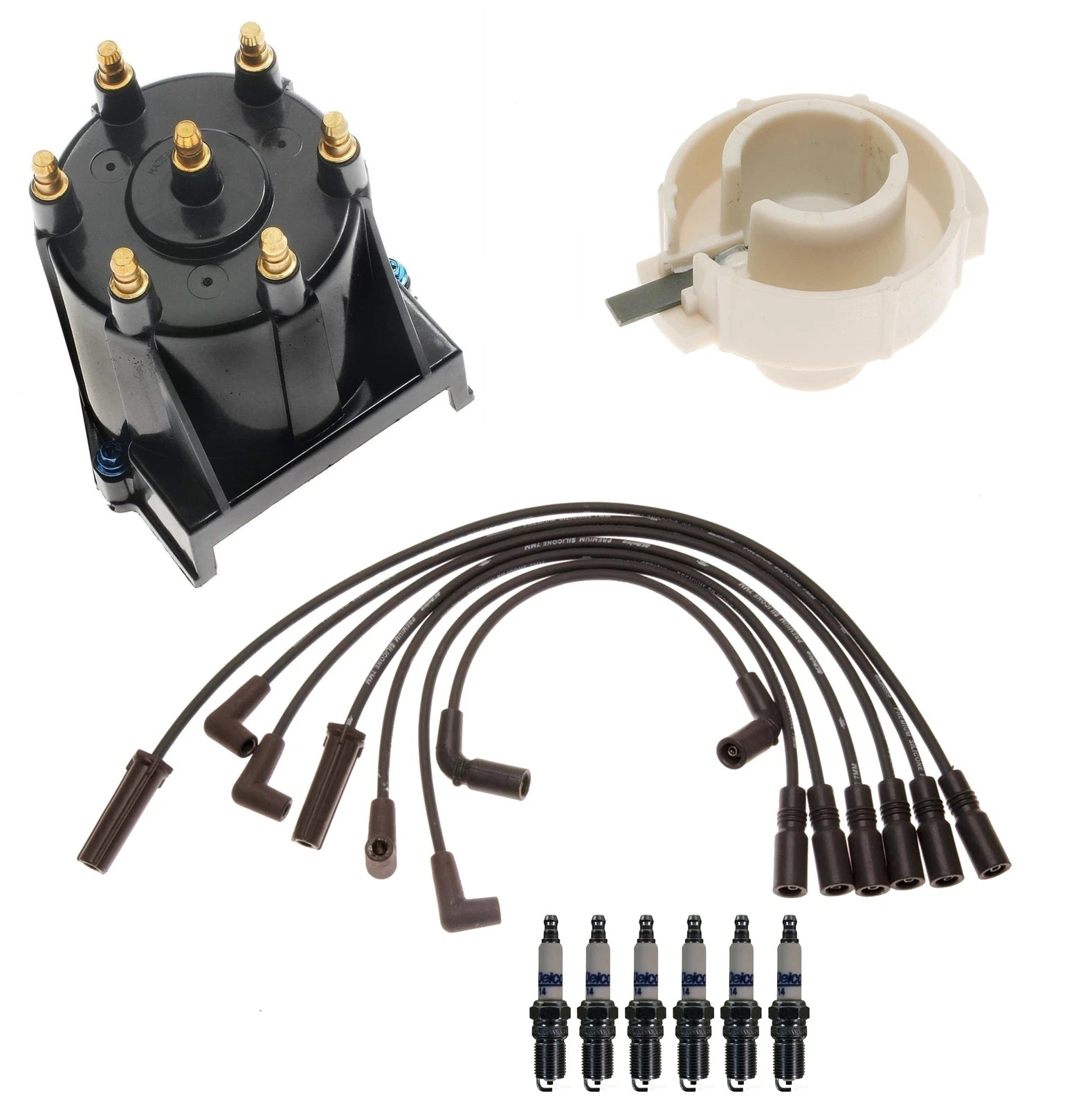 ACDelco Ignition Kit for Chevy 4.3L VIN W (1996–2002) - Rotor, Cap, Wires, Plugs