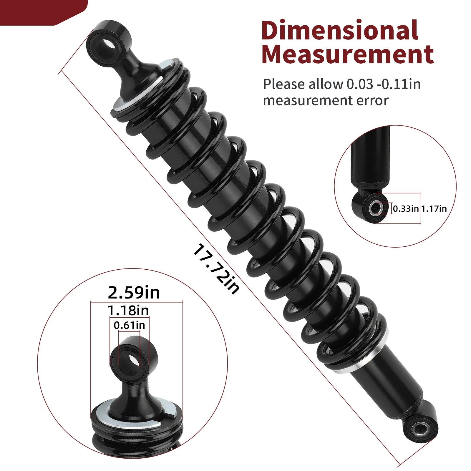 2X Front Shock Absorber for Honda Foreman 500 TRX500 (2005–2016) 51400-HP0-A51