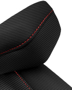 Door Panel Armrest for Ford F150 Lariat (2015–2020) PVC Carbon Red Stitch