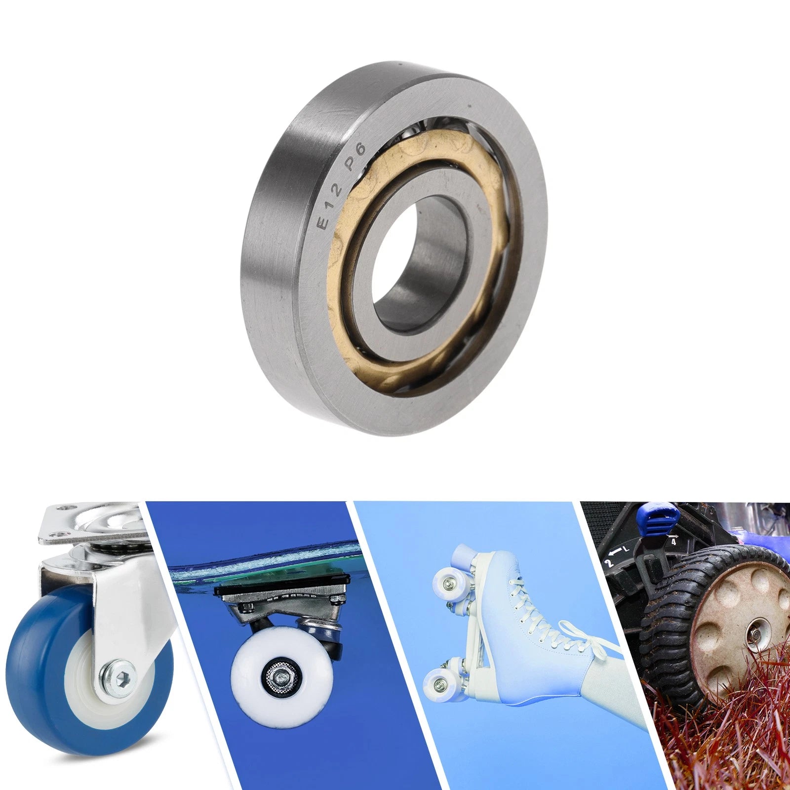 E12 Deep Groove Ball Bearings for Scooter Skateboard Wheel (12x32x7mm)