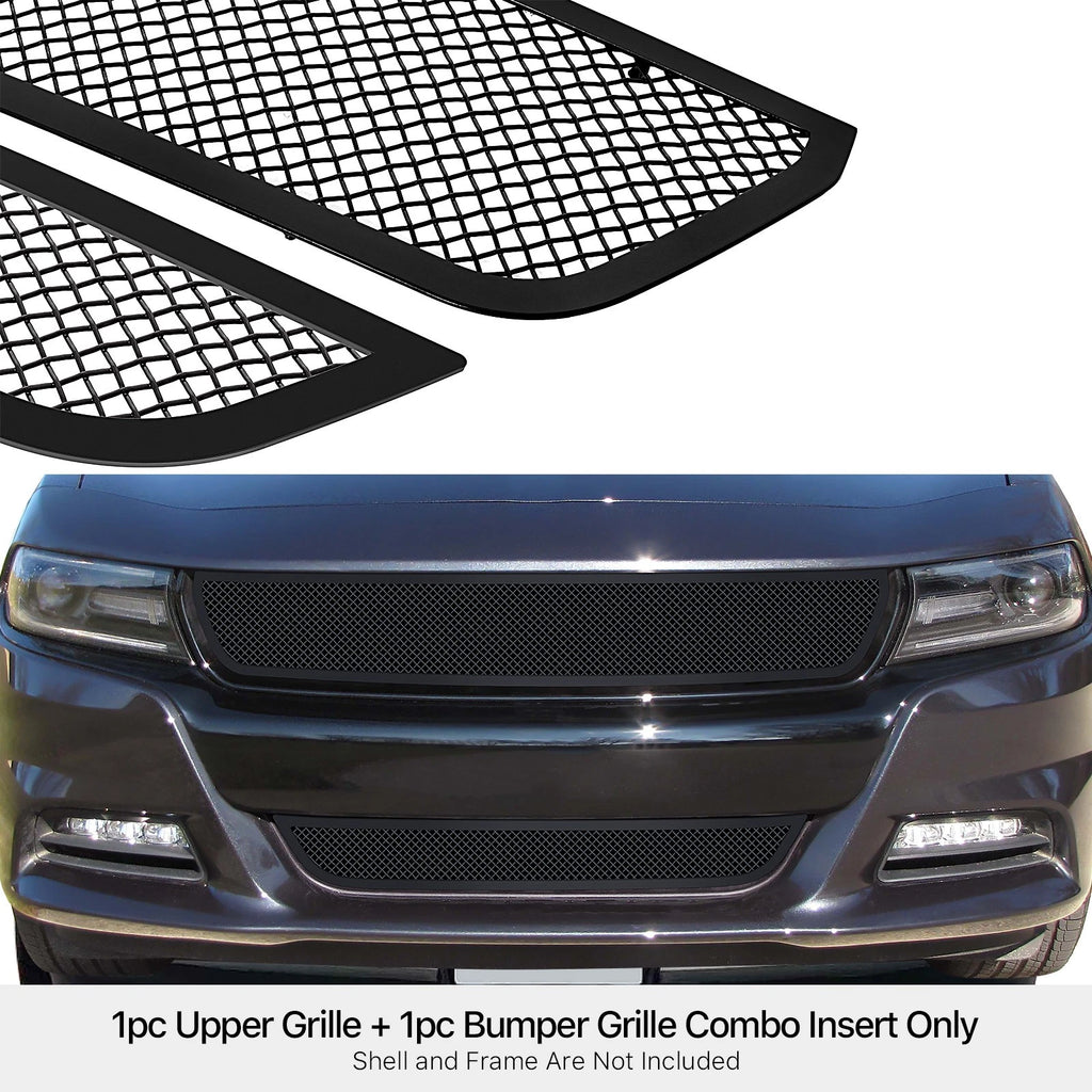 Stainless Black Mesh Grille Insert for Dodge Charger (2015-2019)