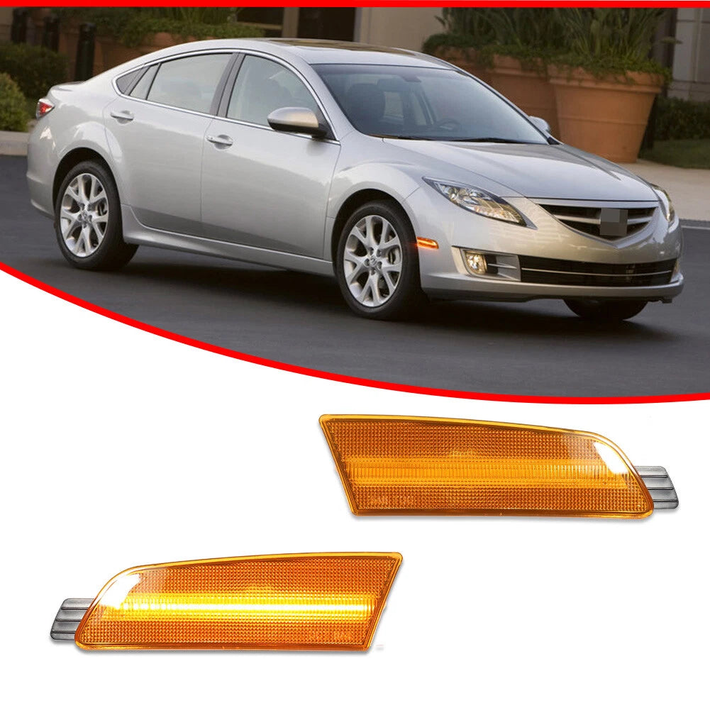 Set of 2 LED Front Corner Side Marker Lights for Mazda 6 (2009–2013)