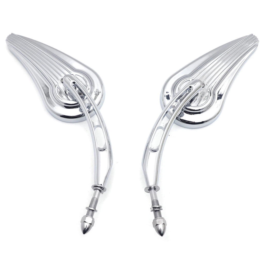 Chrome Raindrop Side Mirrors for Harley Iron 883 1200 (2009–2023)