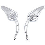 Chrome Raindrop Side Mirrors for Harley Iron 883 1200 (2009–2023)