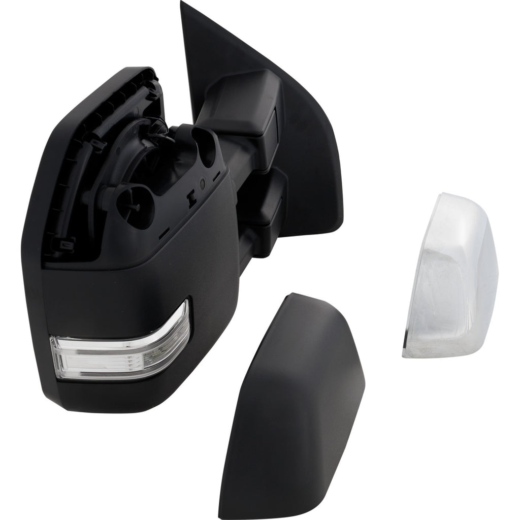 Heated Mirror for Ford F-250 Super Duty (2017–2022) Textured Chrome Cap