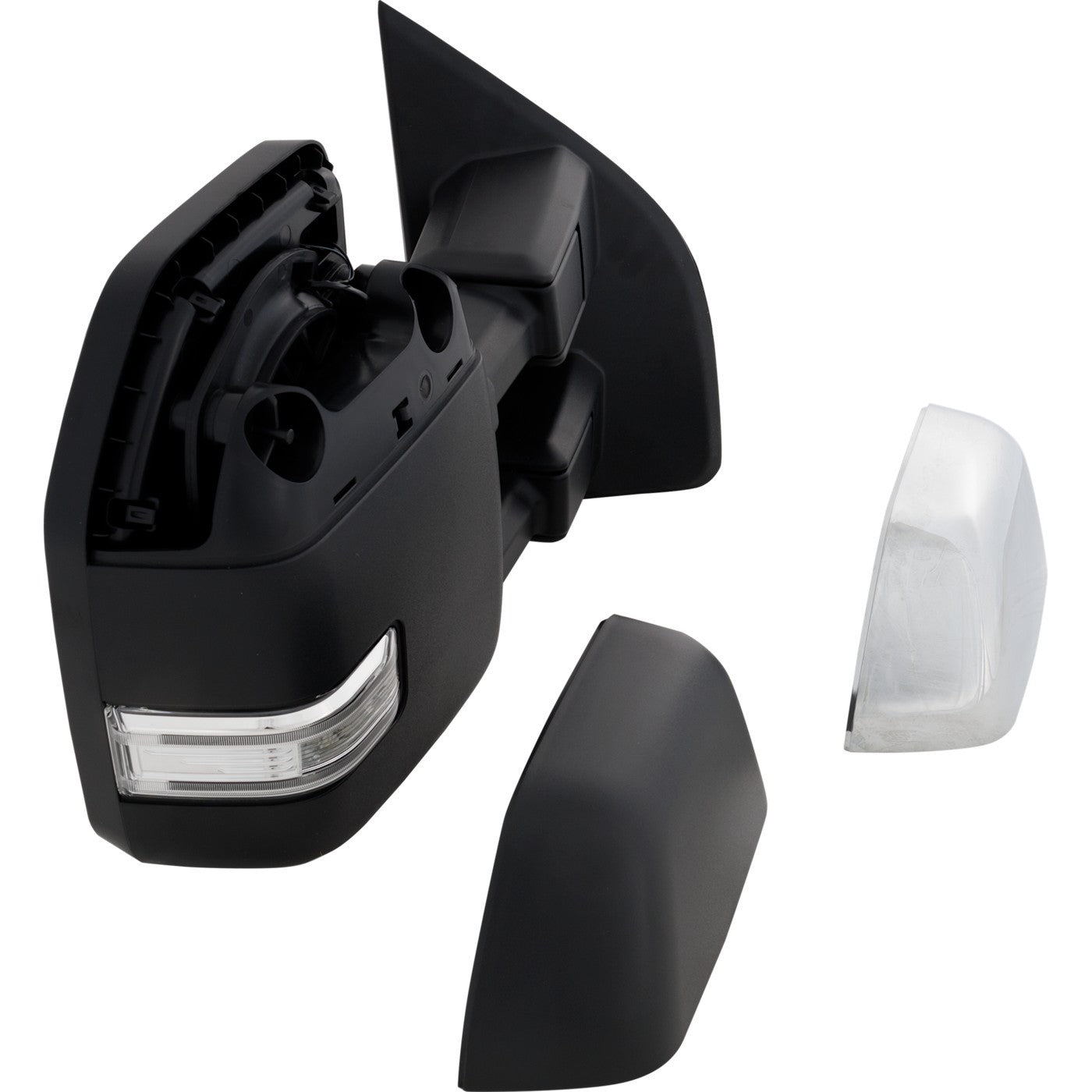 Heated Mirror for Ford F-250 Super Duty (2017–2022) Textured Chrome Cap