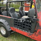 Set of 2 Black Tubular Trail Doors with Side Mirrors for Jeep CJ7/YJ (1976–1995)