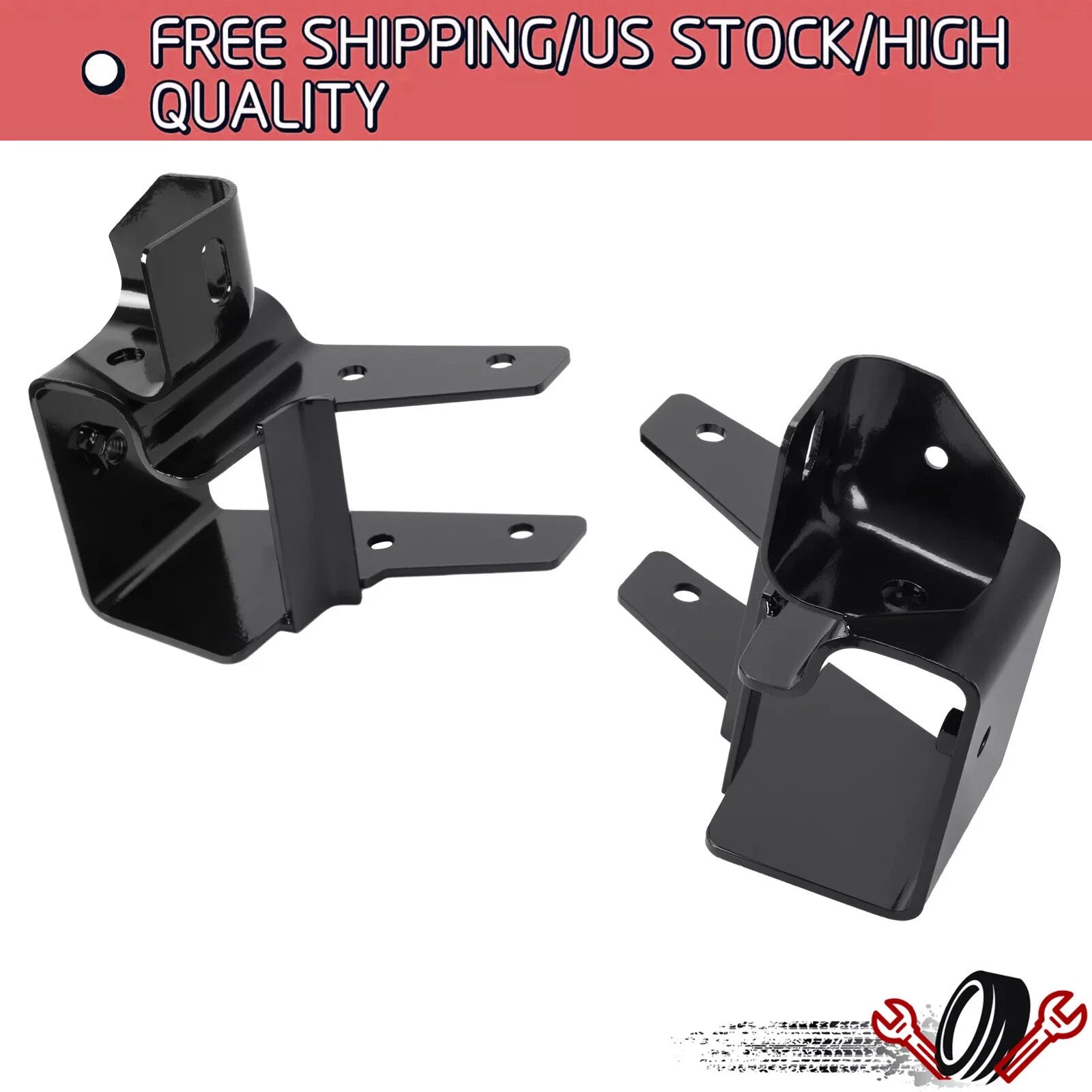 Set of 2 Front Bumper Brackets for Chevrolet Silverado 2500/3500 (2003–2007)