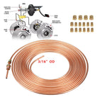 Copper Plated Brake Line Tubing Kit for All Vehicles (25 Ft Coil)
