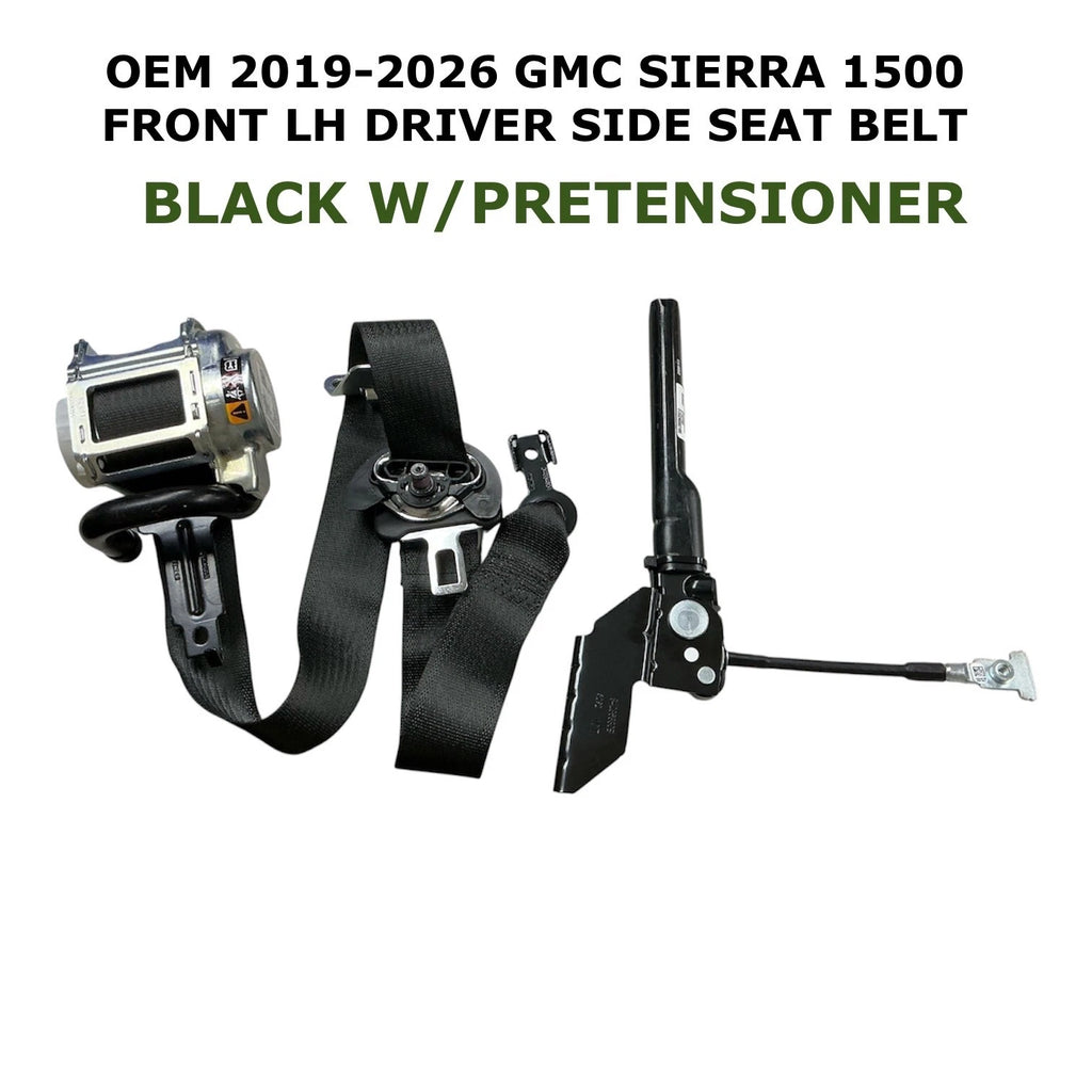 Front Left Seat Belt with Pretensioner for GMC Sierra 1500 (2019–2026)
