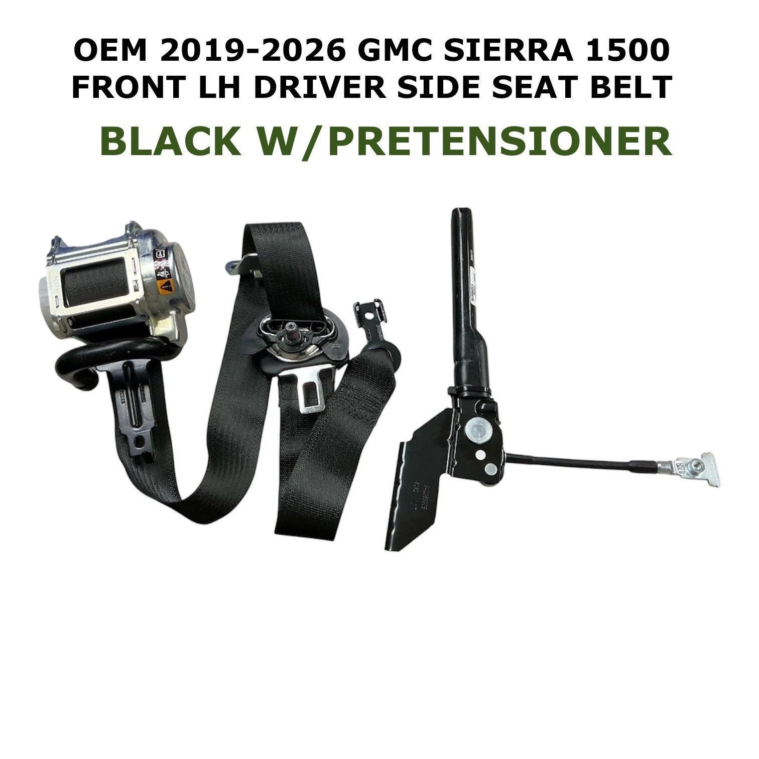 Front Left Seat Belt with Pretensioner for GMC Sierra 1500 (2019–2026)