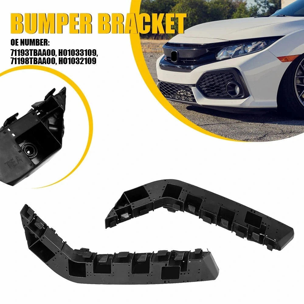 Pair Front Bumper Retainer Bracket for Honda Civic (2016–2021)