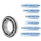 Deep Groove Ball Bearing 6008NR for Scooter Skateboard (40x68x15mm)