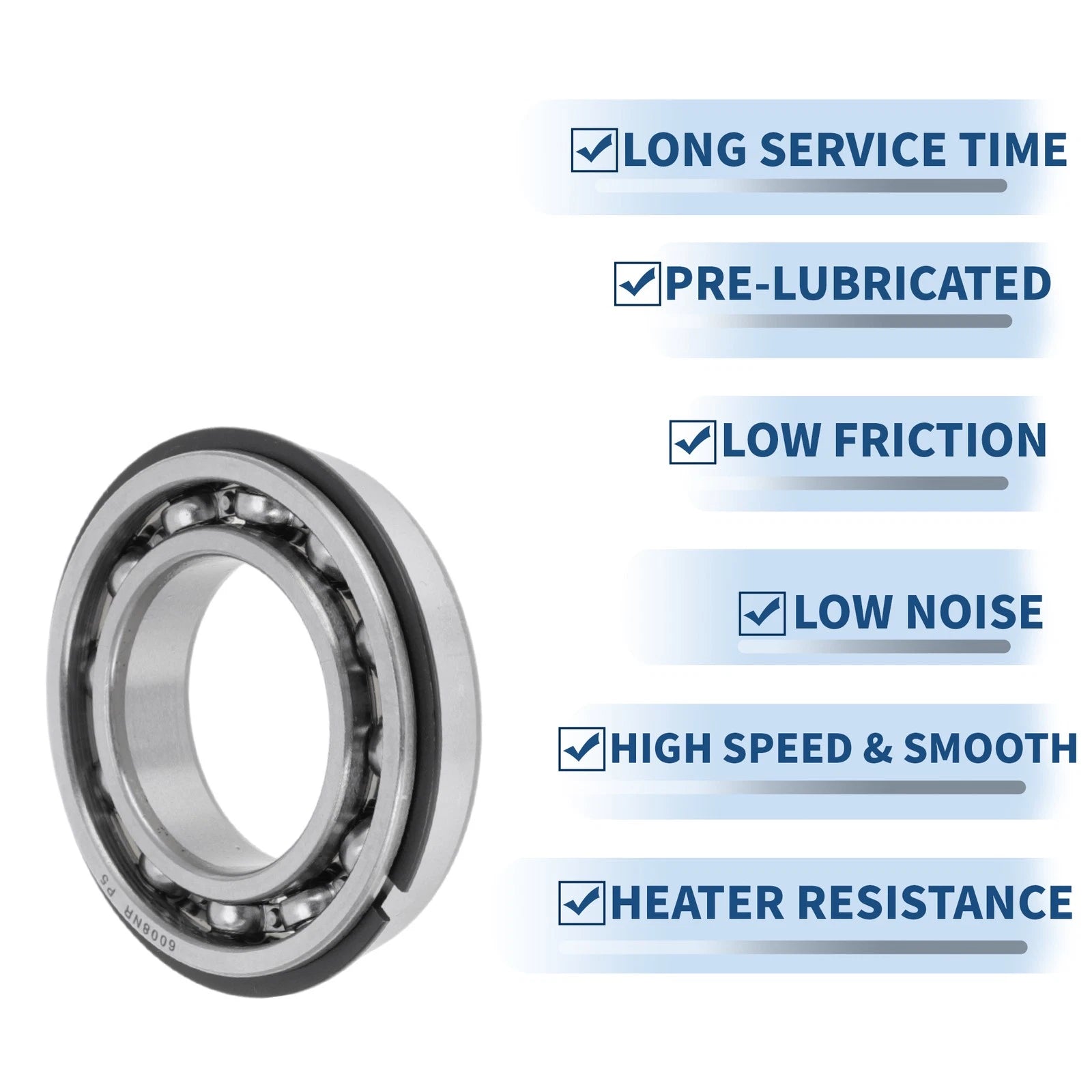 Deep Groove Ball Bearing 6008NR for Scooter Skateboard (40x68x15mm)