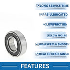 1 Pc 6004DDU Deep Groove Ball Bearing for Scooter Skateboard (20x42x12mm)