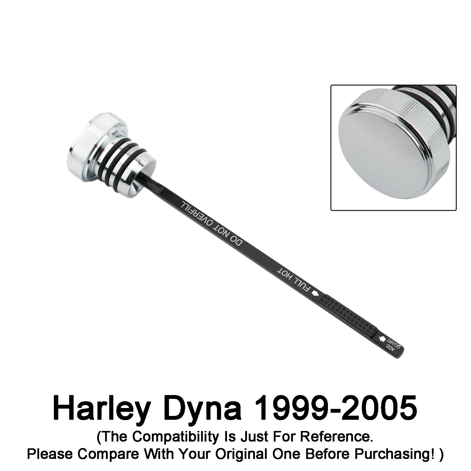 Oil Dipstick Tank Cap Plug for Harley Davidson Dyna FXD FXDX FXDL (1999–2005)
