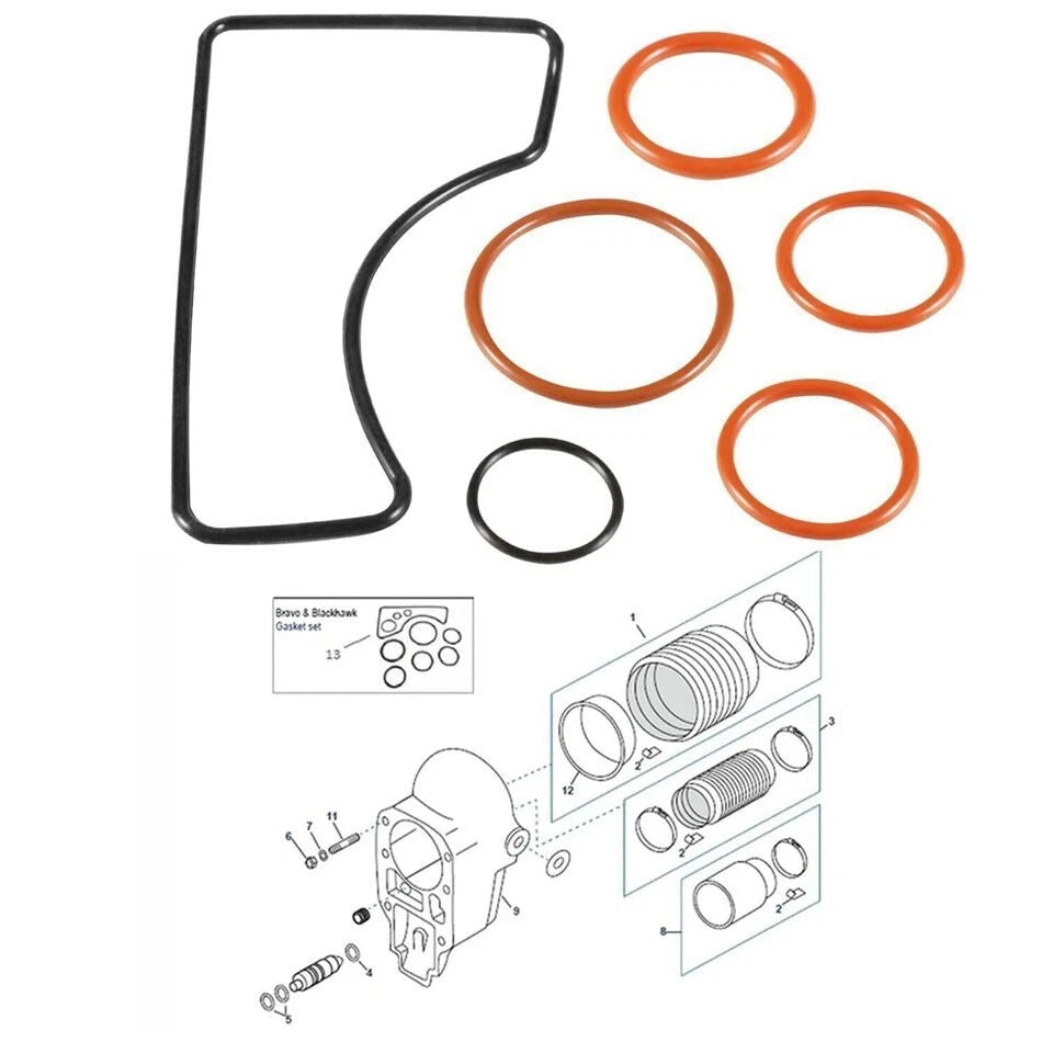 Gasket Kit for Mercury Quicksilver Bravo 1 2 3 Outdrive (16755Q1)