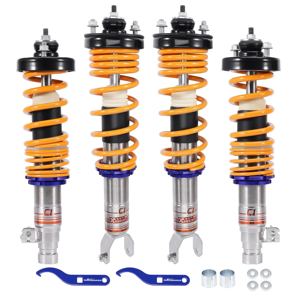 C1 Coilovers for Honda Civic (1996–2000) - Full Stainless-Steel Body