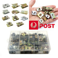 150Pcs Metal U-Type Fastener Clips for Car Body Panel Bumper Retainers
