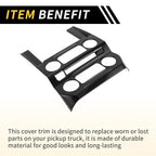 1 Pcs Central Control Panel Cover Trim for Ford F-150 (2015–2020) Carbon Fiber Black
