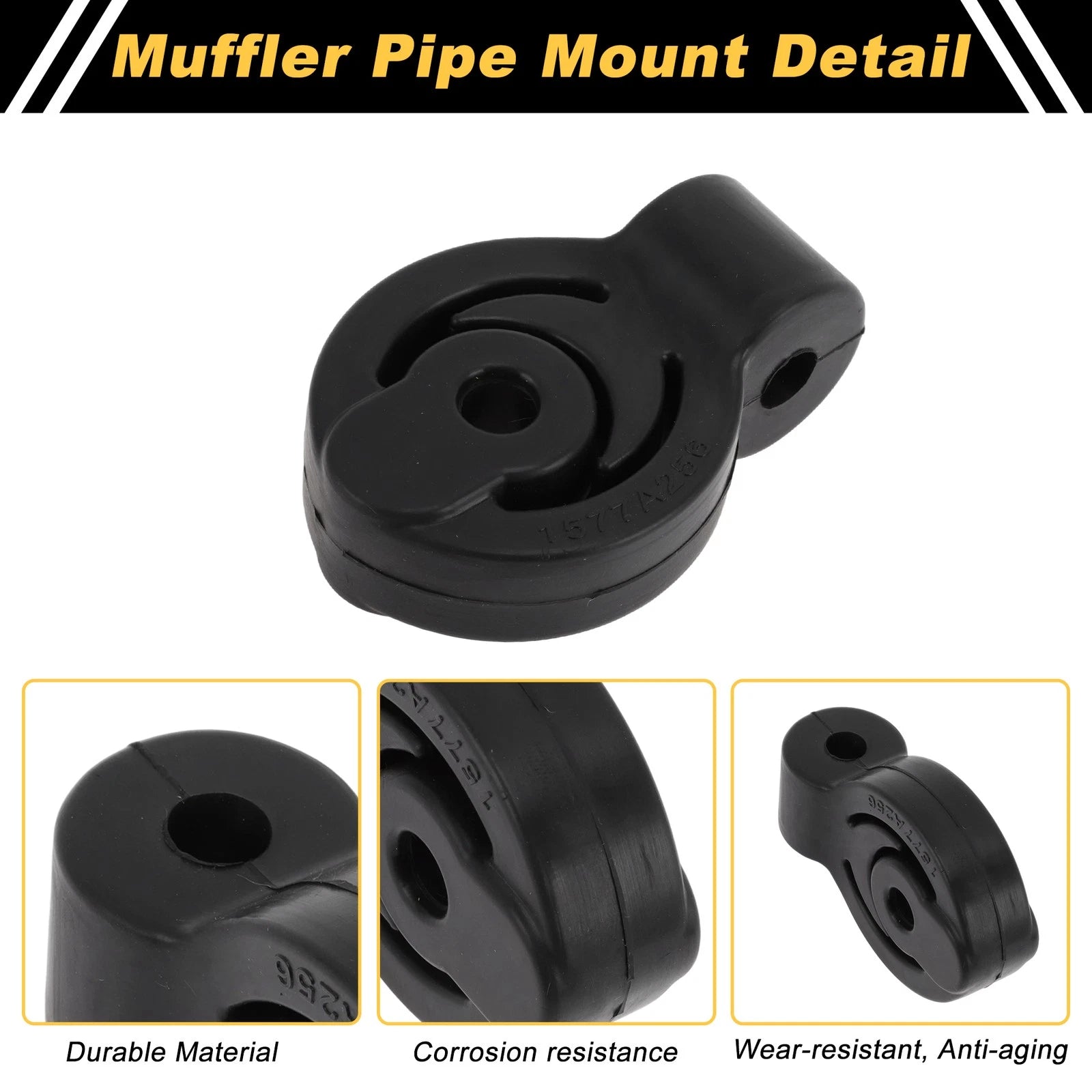 Muffler Exhaust Hanger for Mitsubishi Lancer (1 Pc) No. 1577A178 Black
