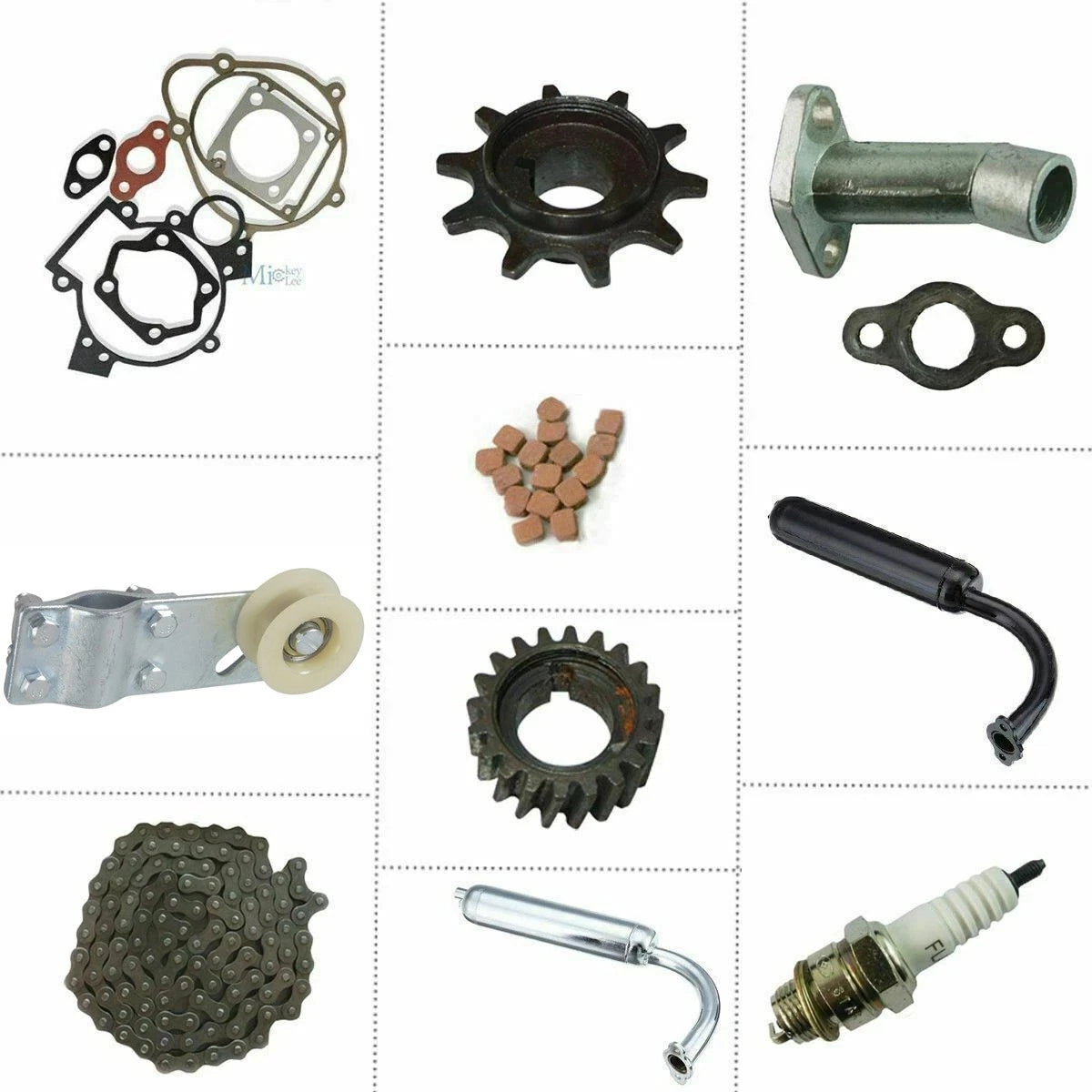 80CC Engine Kit for TDR (415 Chain, Coil, Carby, Exhaust, Piston)
