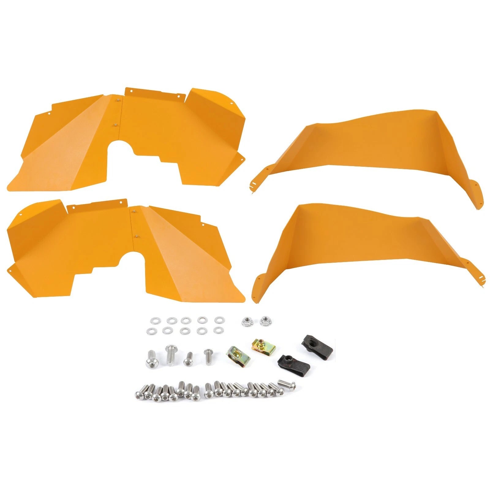 Set of 2 Front & Rear Inner Fender Mud Guards for Jeep Wrangler JK (2007–2018)