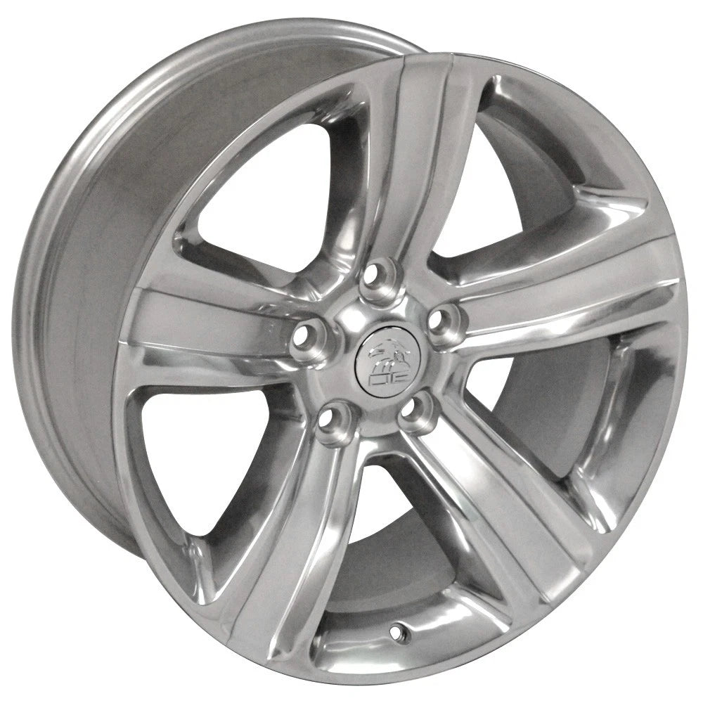 Polished Wheel 20x9 Silver Inlay for 2009–2010 Dodge Dakota