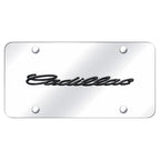 Black Pearl Name on Chrome License Plate - Officially Licensed for Cadillac