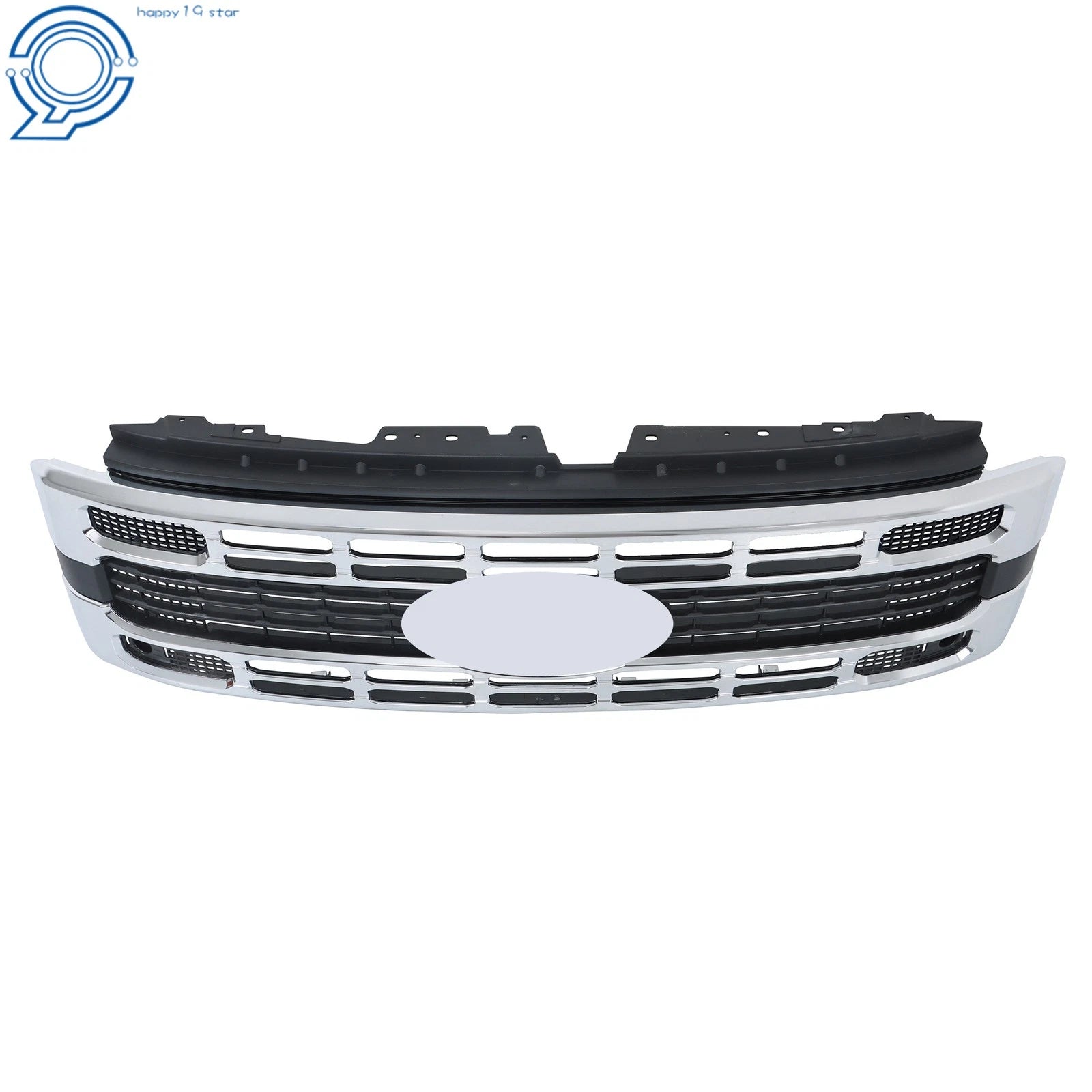 Front Upper Grille with Chrome Trim for Ford F250 Super Duty (2023-2024)